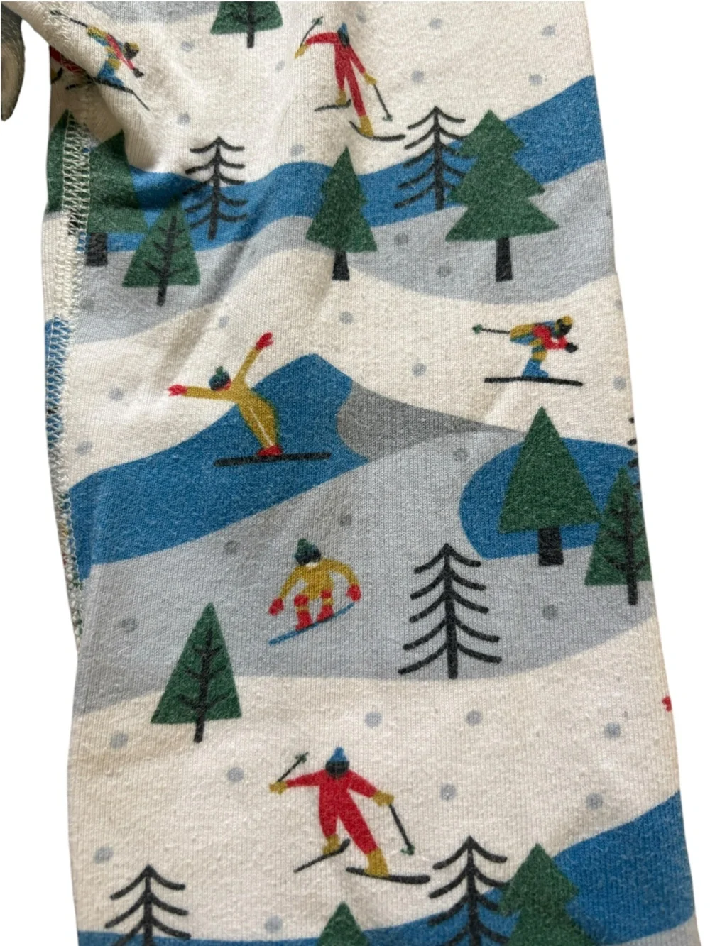 Hanna Andersson Organic Cotton Pajama Set Winter Ski Print Kids Size 5 or 110cm